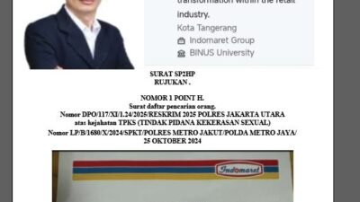 Mantan IT Manager Indomaret Jadi DPO Kasus TPKS, TRC PPA Desak Polisi Transparan
