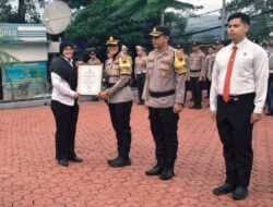 Polres Kabupaten Semarang Terima Penghargaan dari Tim Reaksi Cepat Perlindungan Perempuan dan Anak Nasional – Penyerahan Dilakukan di Lapangan Apel Pagi
