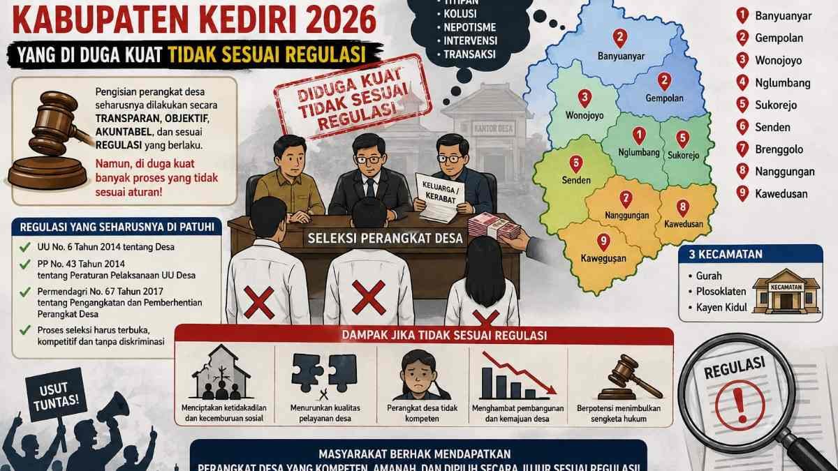 Pengisian perangkat desa di sembilan desa Kabupaten Kediri dipertanyakan AKAR