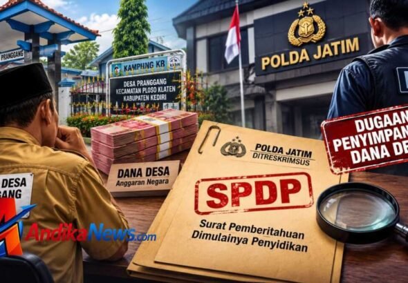Dugaan penyimpangan Dana Desa Pranggang dan penerbitan SPDP Polda Jatim