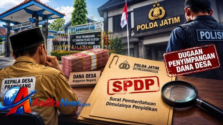 Dugaan penyimpangan Dana Desa Pranggang dan penerbitan SPDP Polda Jatim