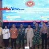 Unsur Tiga Pilar dan jajaran Kemhan RI berfoto bersama dalam kegiatan Sosialisasi Bela Negara di Hotel Crown Victoria Tulungagung, 24 September 2026 — andikanews.com